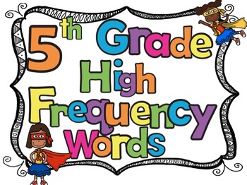 Preview of 5th Grade High Frequency Sight Words Flash Cards and Student Data Tracker