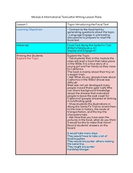 Preview of 5th Grade HmH Module 4 Informational Text-Letter Writing Lesson Plans