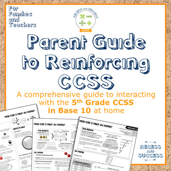 Preview of Parent Guide to Reinforcing CCSS Math: NBT, Grade 5