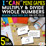 5th Grade I CAN Mini Math Games | Multiplication & Long Di