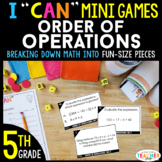 5th Grade I CAN Mini Math Games | Order of Operations | 3 