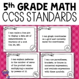 5th Grade MATH CCSS Standards "I Can" Posters | Common Core