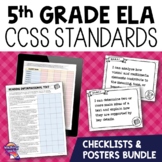 5th Grade ELA CCSS Standards I Can Posters & Checklists Bundle