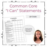 5th Grade I Can Statements (CCSS aligned)