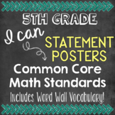 5th Grade I Can Statements MATH Common Core Standards