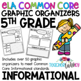 5th Grade Informational Common Core Graphic Organizers