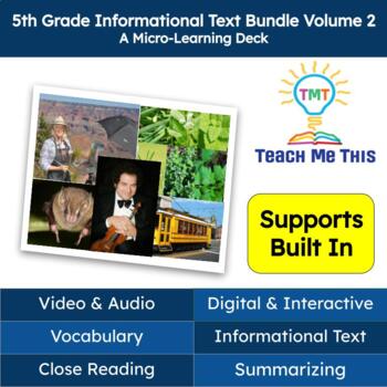 Preview of 5th Grade Informational Text Reading Passages and Activities BUNDLE Volume 2