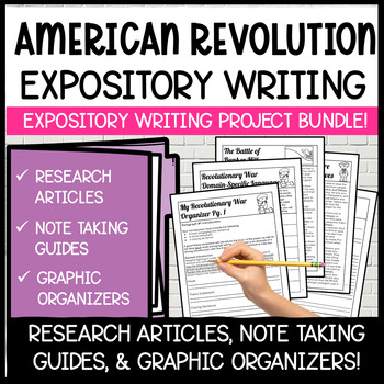 Preview of 5th Grade Informational Writing Projects | American Revolution Expository