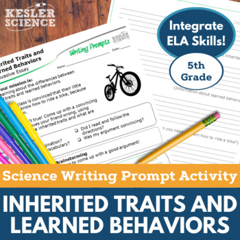 Preview of 5th Grade - Inherited Traits & Learned Behaviors - Writing Prompt Activity