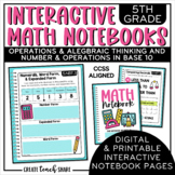 Math Interactive Notebook 5th Grade OA and NBT