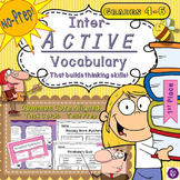 5th Grade Interactive Vocabulary Task Cards Quiz Printable