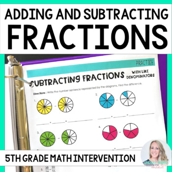 Preview of 5th Grade Adding & Subtracting Fractions Intervention