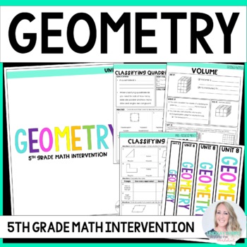 Preview of Geometry 5th Grade Math Intervention Unit