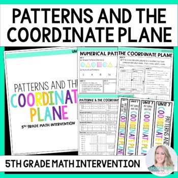Preview of Patterns & The Coordinate Plane 5th Grade Math Intervention Unit