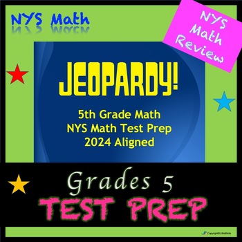 Preview of 5th Grade Jeopardy *New York State Math Test Prep* 2024 Test Aligned