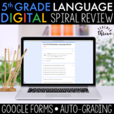5th Grade Language Spiral Review [DIGITAL]