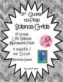 5th Grade Life Science Grids - 3rd Quarter Homework Pack...