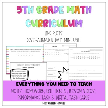 Preview of 5th Grade Line Plot Mini Unit #distancelearning