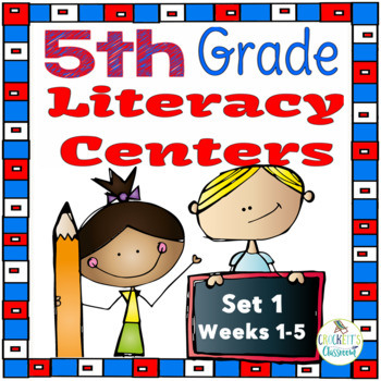 Preview of 5th Grade Literacy Centers Set 1