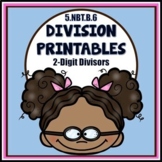 5th Grade Long Division with 2-Digit Divisors Worksheets