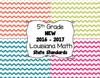5th Grade Louisiana NEW! Math State Standards I Can Statements | TpT