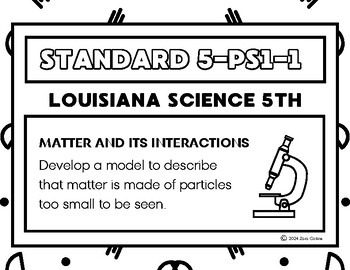Preview of 5th Grade Louisiana Science Standards Posters