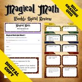 5th Grade Magical Math Quarter 1 Spiral Review & Quizzes