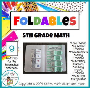 Preview of 5th Grade Math - 9 Foldables for the Interactive Notebook