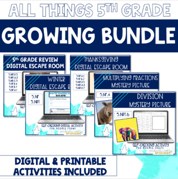 Preview of 5th Grade Math Activity Bundle