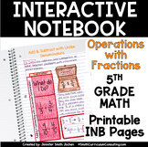 5th Grade Math All Operations with Fractions Interactive N