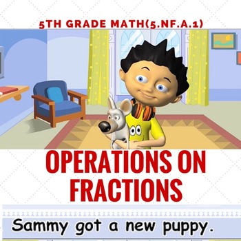 Preview of Operations with  Fractions for Math Center -Common Core Math