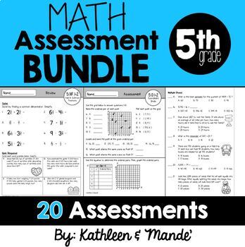Preview of 5th Grade Math Assessment BUNDLE: All 5th Grade Standards **GROWING BUNDLE**