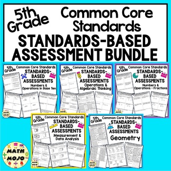 Preview of 5th Grade Math Assessments: Common Core Math All Standards Bundle