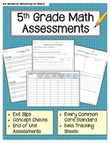 5th Grade Math Assessments & Exit Tickets - All CC Standards