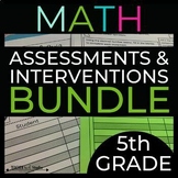 5th Grade Math Assessments & Intervention Printable Activi