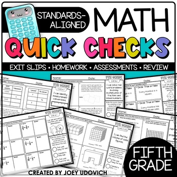 Preview of 5th Grade Math | Assessments, Morning Work, Test Prep, Review, Homework