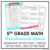 5th Grade Math Benchmark Tests Math Diagnostic Assessments
