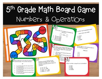 5th Grade Math Board Game Numbers & Operations in Base 10 | TpT