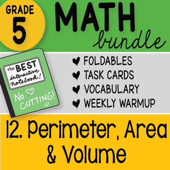 Preview of Math Doodle - 5th Grade Math Bundle 12. Volume