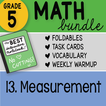 Preview of Math Doodle - 5th Grade Math Bundle 13. Measurement