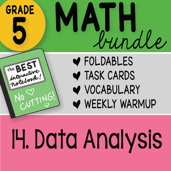 Preview of Math Doodle - 5th Grade Math Bundle 14. Data Analysis