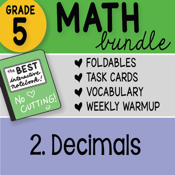 Preview of Math Doodle - 5th Grade Math Bundle 2. Decimals