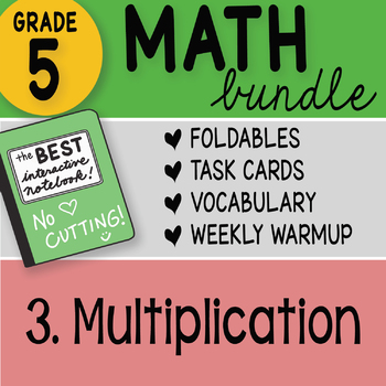 Preview of Math Doodle - 5th Grade Math Bundle 3. Multiplication