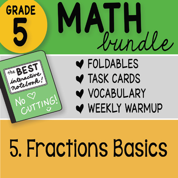 Preview of Math Doodle - 5th Grade Math Bundle 5. Fraction Basics
