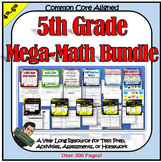 5th Grade Math Bundle 5NBT 5NF 5OA 