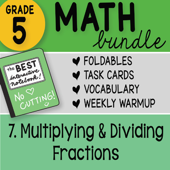 Preview of Math Doodle - 5th Grade Math Bundle 7. Multiplying and Dividing Fractions