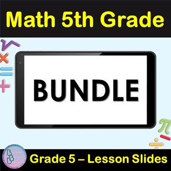 Preview of 5th Grade Math Bundle | Decimals Fractions Geometry Multiplication Division
