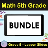 5th Grade Math Bundle | Decimals Fractions Geometry Multip