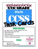5th Grade Math CCSS Task Cards