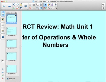 Preview of 5th Grade Year-End Math Test Review SMART Board